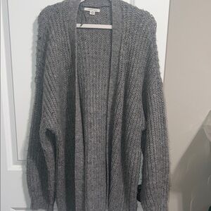American Eagle Outfitters Charcoal Knit Cardigan